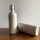 Set of 2 old bottles in glazed stoneware