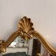Antique gilded wall mirror, wood, Rocaille, Rococo, Louis XV, shell