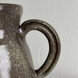 Brown handcrafted stoneware pitcher