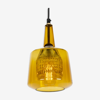 Green glass pendant lamp by Carl Fagerlund for Orrefors