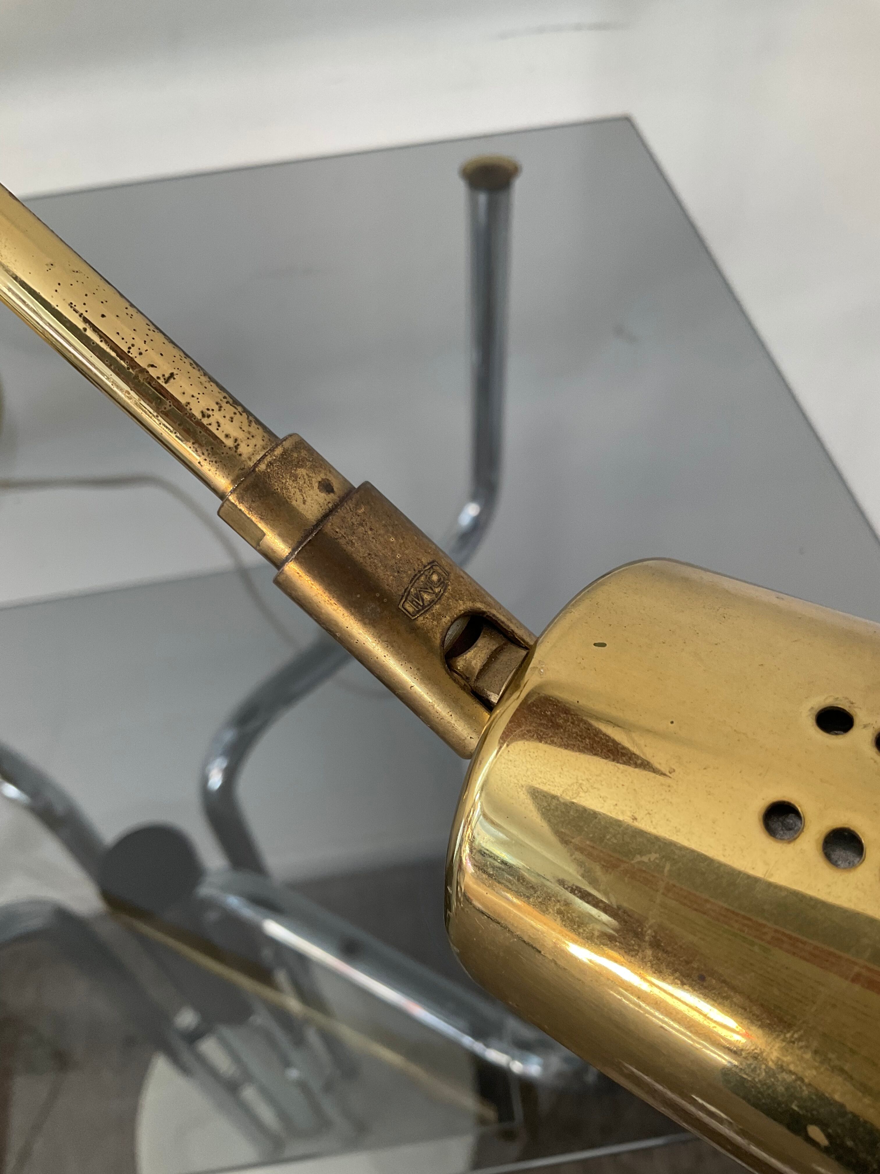 Articulated lamp Deknudt brass, 70s