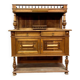 Renaissance style serving sideboard in blond walnut circa 1850