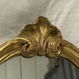 Miroir en bois et stuc doré décor palmette époque Louis XV 18ème 31x45cm