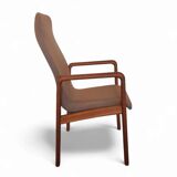 4 x Teak & Fabric Dining Chairs " STUKBAER " from Dyrlund Danmark 1960s
