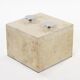 Sergio and Giorgio Saporiti, table with thick glass top, 1970