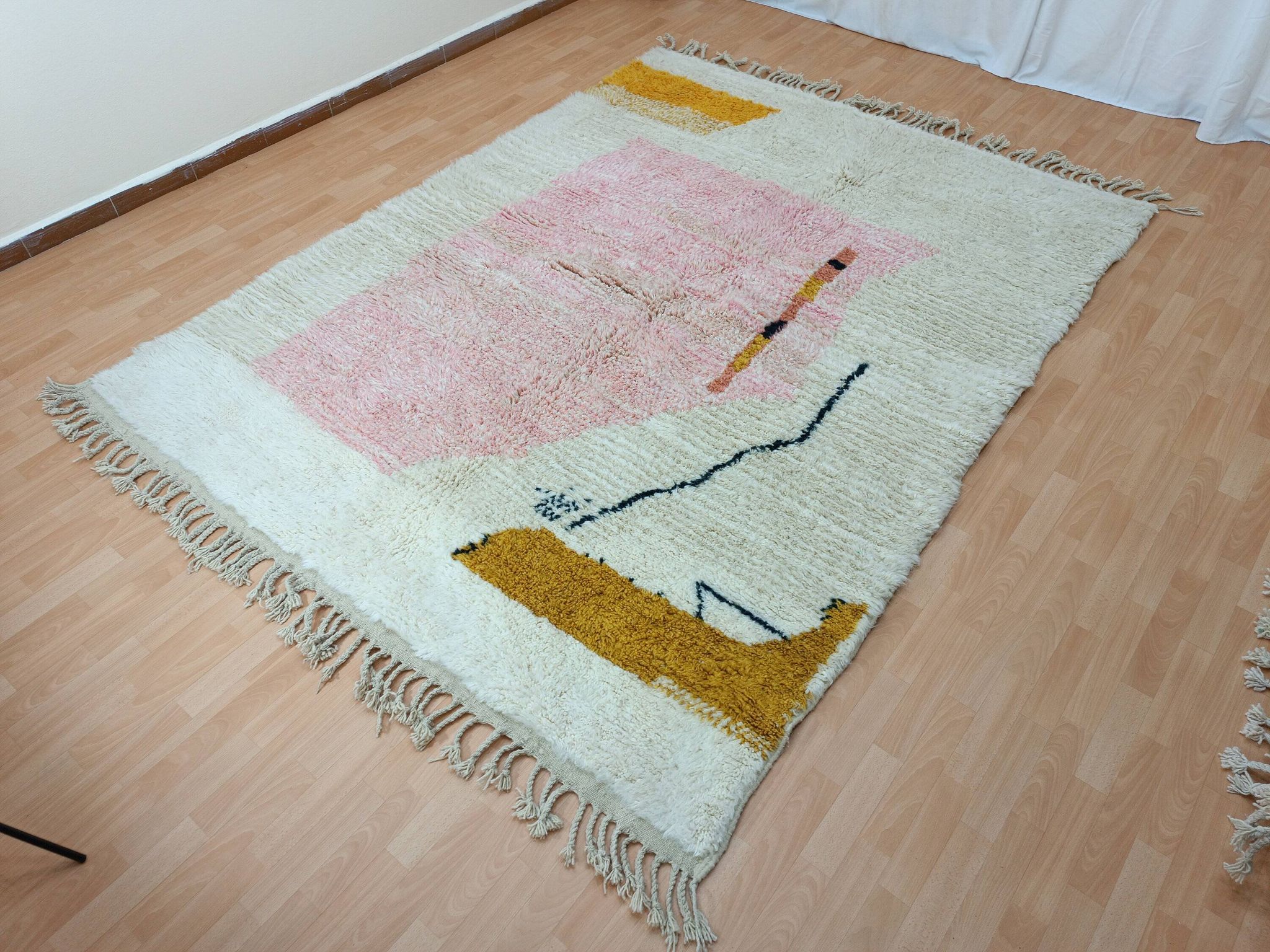 Grand tapis en laine marocain 2.5 x 1.5 m