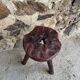 Vintage wooden stool with three legs Cottage Farm Stool