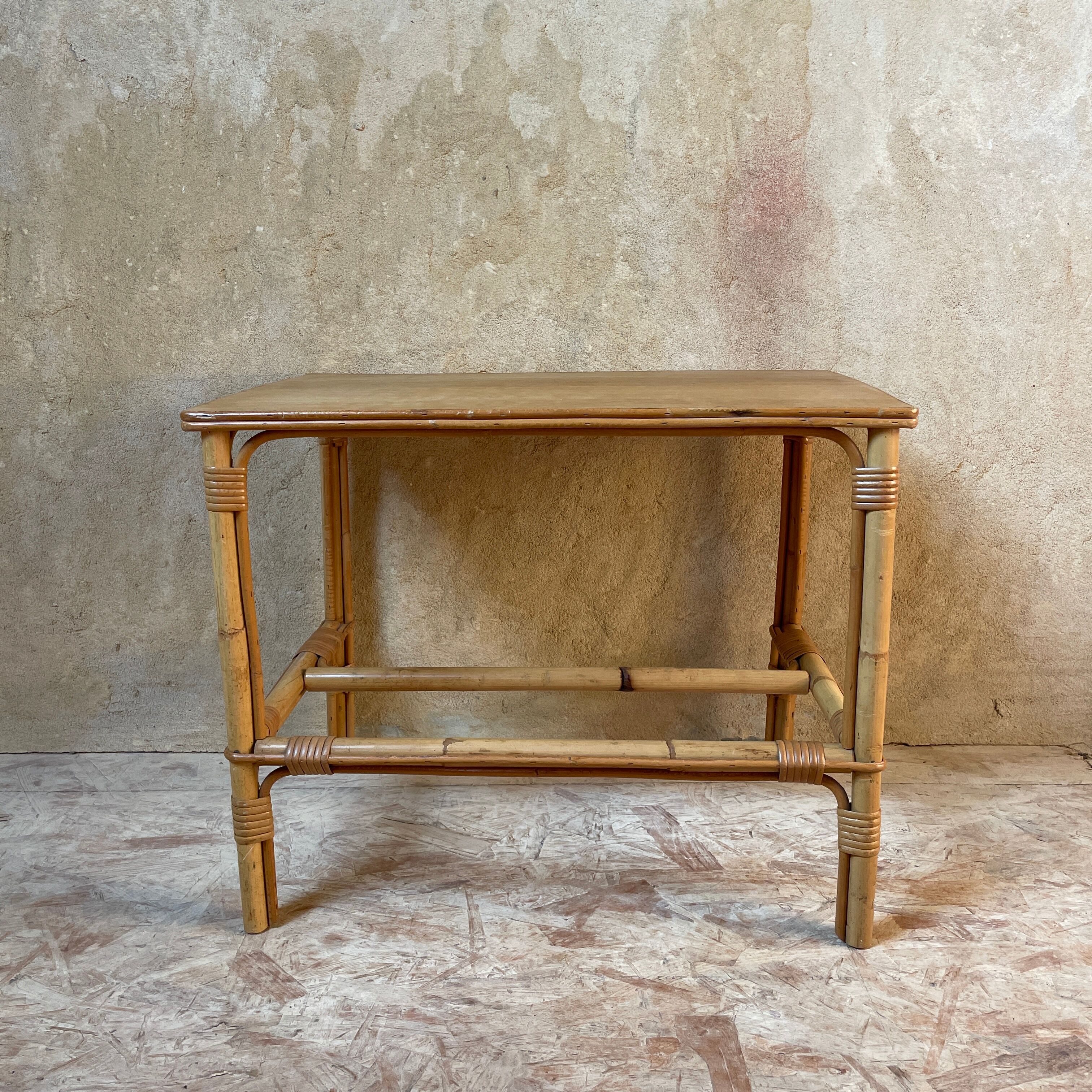 Petite table basse bambou