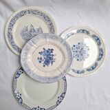 Vintage blue dinner plates