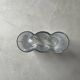 Beautiful Vintage Murano Modern Vase, cylinders  Clear Glass vase, 1970's