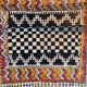 Moroccan handmade antique tribal rug 124x142 cm