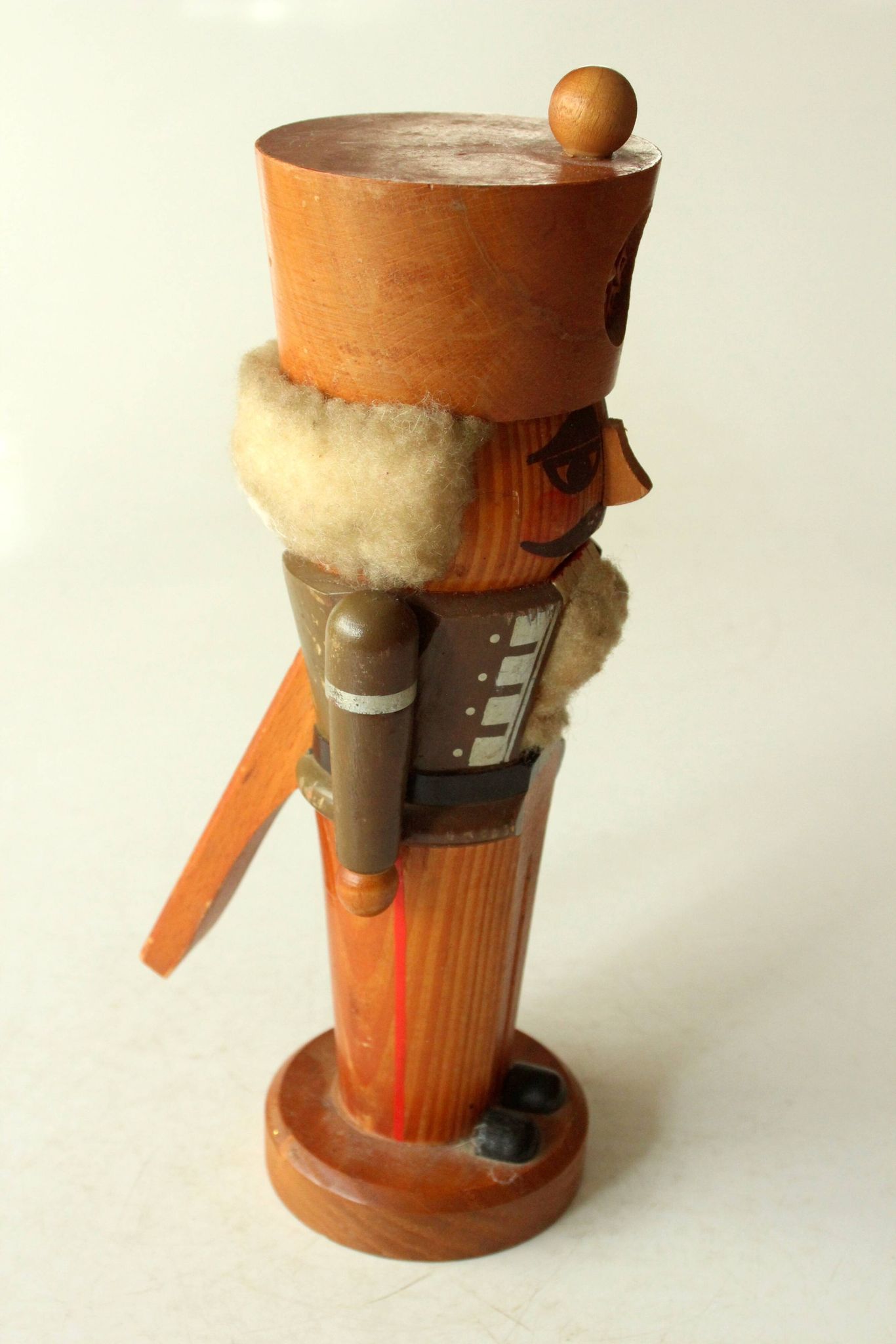 Handmade wooden nutcracker (miner), made in Erzgebirge/East Germany, vintage from the 1950s