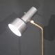Vintage brass and brushed aluminum floor lamp