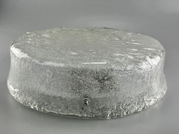 Plafonnier flush mount ice glass Hillebrand 60s