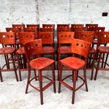 Set of 20 1980s vintage bistro bar stools