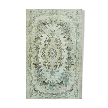 Hand-knotted carved turkish 1970s, 171 cm x 274 cm