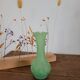 Vase vert col haut pâte de verre