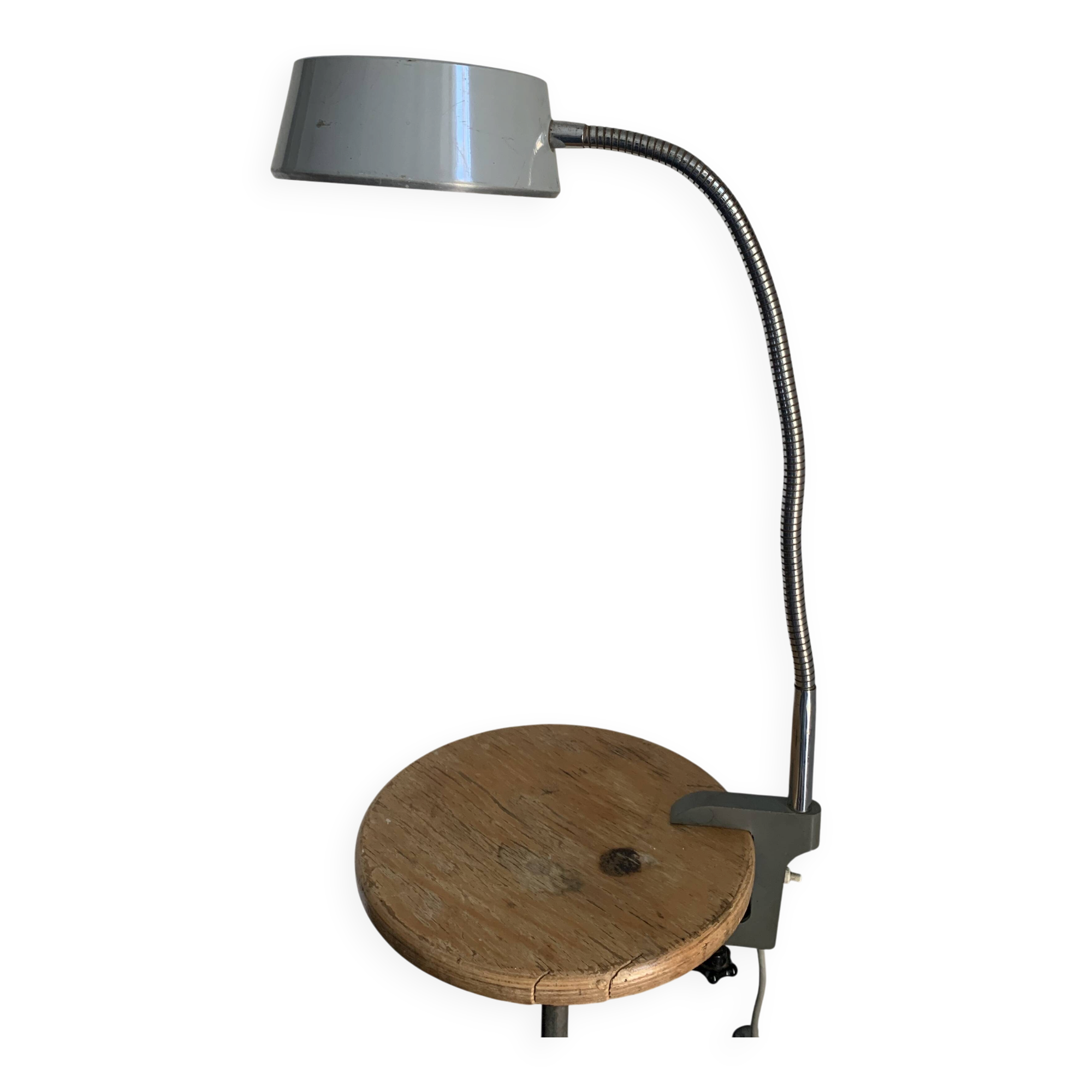Lampe vintage 1950 d'architecte Jumo atelier bureau - 55 cm