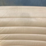 80s cream leather armchair Flàttoto