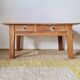 Table basse de ferme ancienne - 2 tiroirs