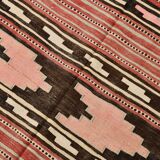 4x6 Red Pink Persian Kilim Rug, 131x196Cm