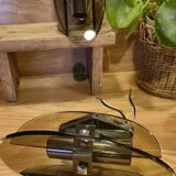 Stunning smoked glass wall sconces from the 1970s.