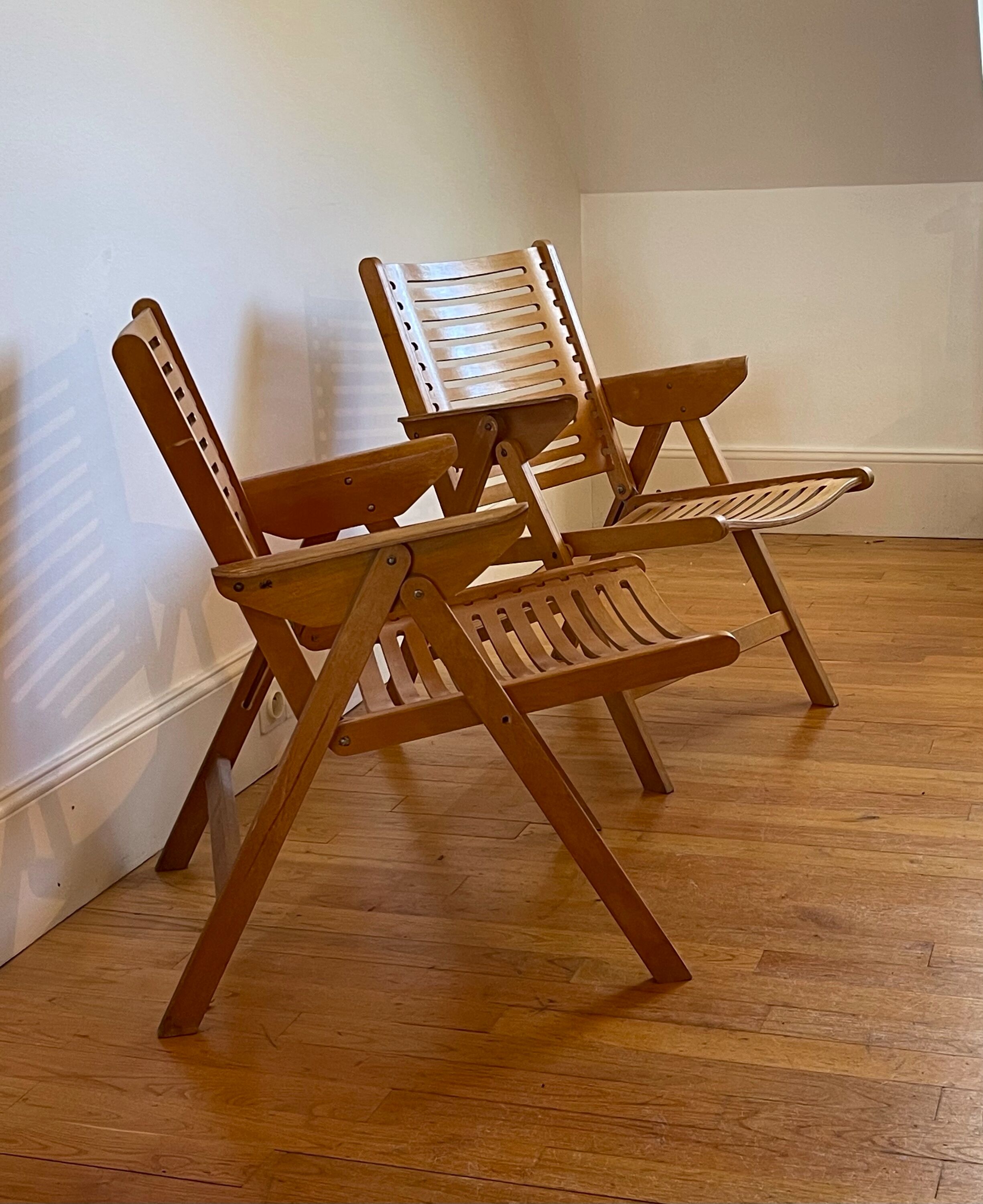 Pair of Rex armchairs by Niko Krajl for Impakta Les, 1956