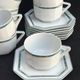 8 coffee tea cups and 8 porcelain saucers Limoges Bernardaud Paul Poiret