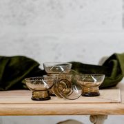 Lot de 5 verres fumés