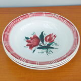 Set of 3 Saint Amandinoise soup plates