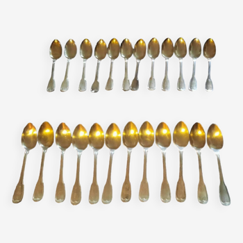 12 silver-plated soup spoons