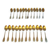 12 cuillères à soupe en métal argenté