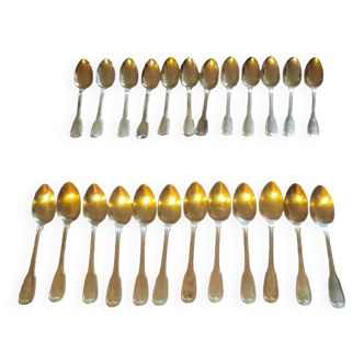 12 silver-plated soup spoons