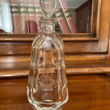 Crystal decanter with ship engraving