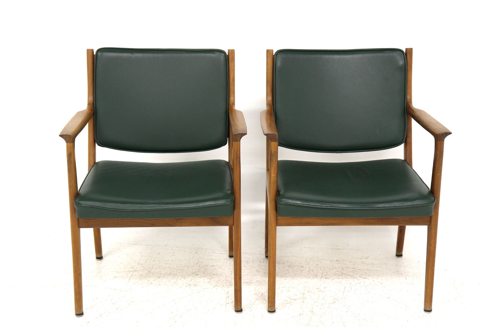 Set of 2 leather armchairs, Karl Erik Ekselius, Sweden, 1960