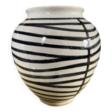 Vase vintage en grès émaillé et estampillé