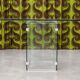 Vintage dining table – All glass – 1980s design