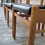Série de 4 chaises scandinave vintage 1950
