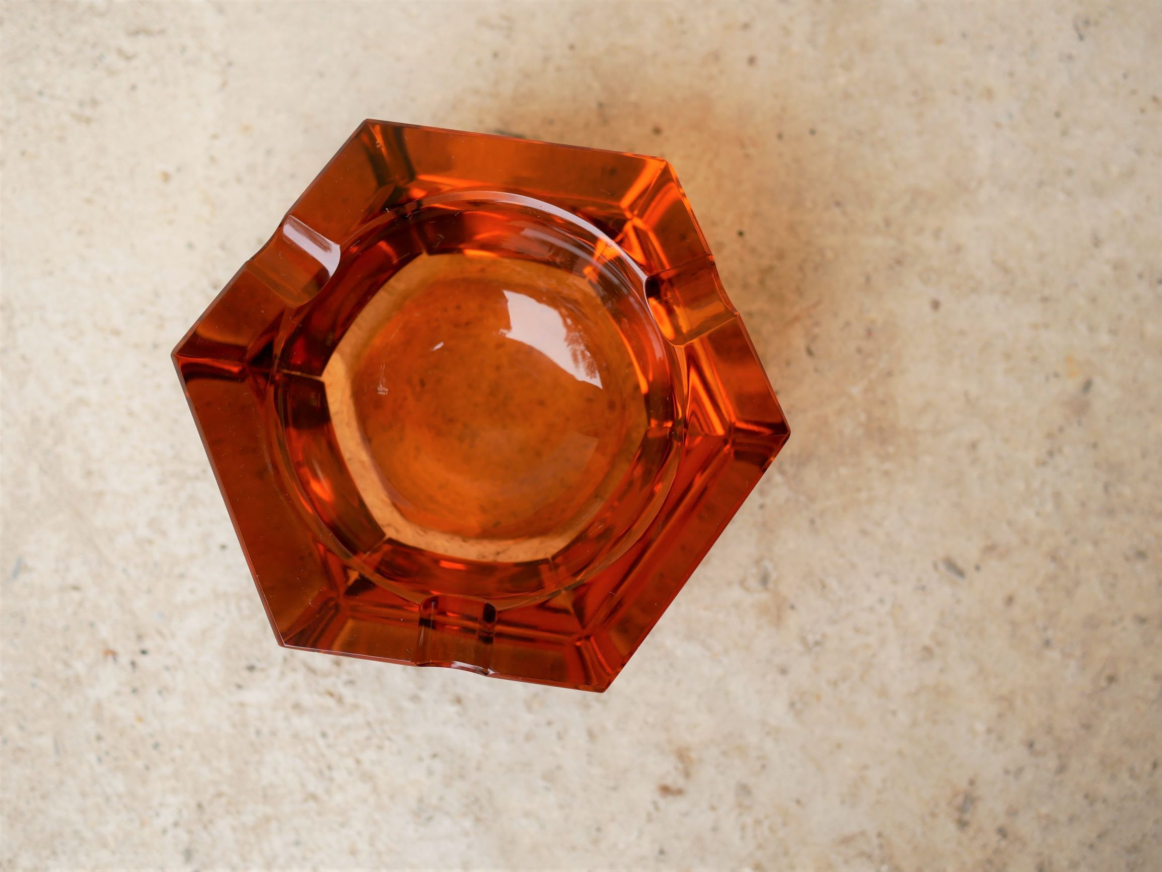 Vintage glass ashtray