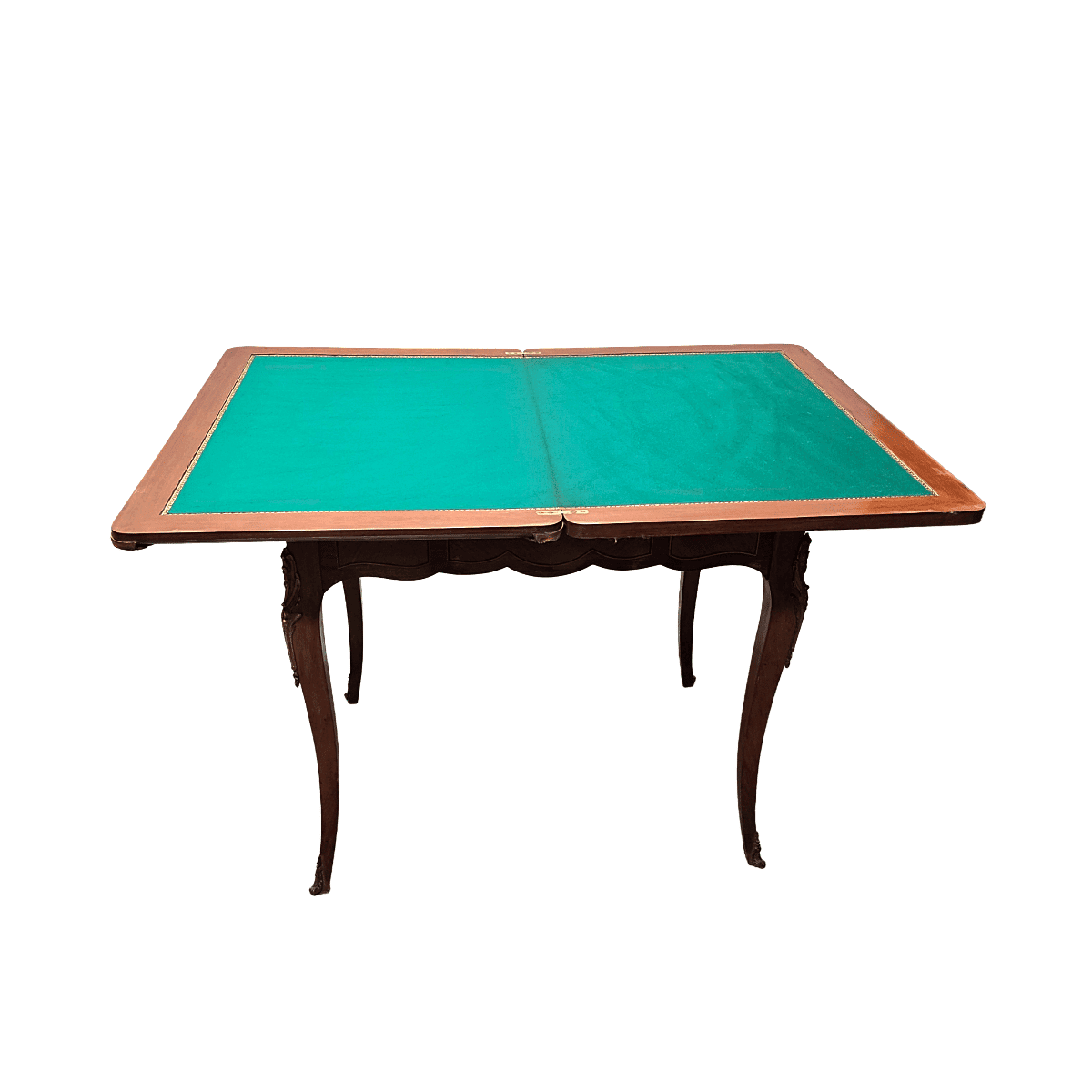 French Louis XV Style Gaming Table With Marquetry, 1960s
