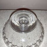 Cut-and-die compotier on pedestal cut glass