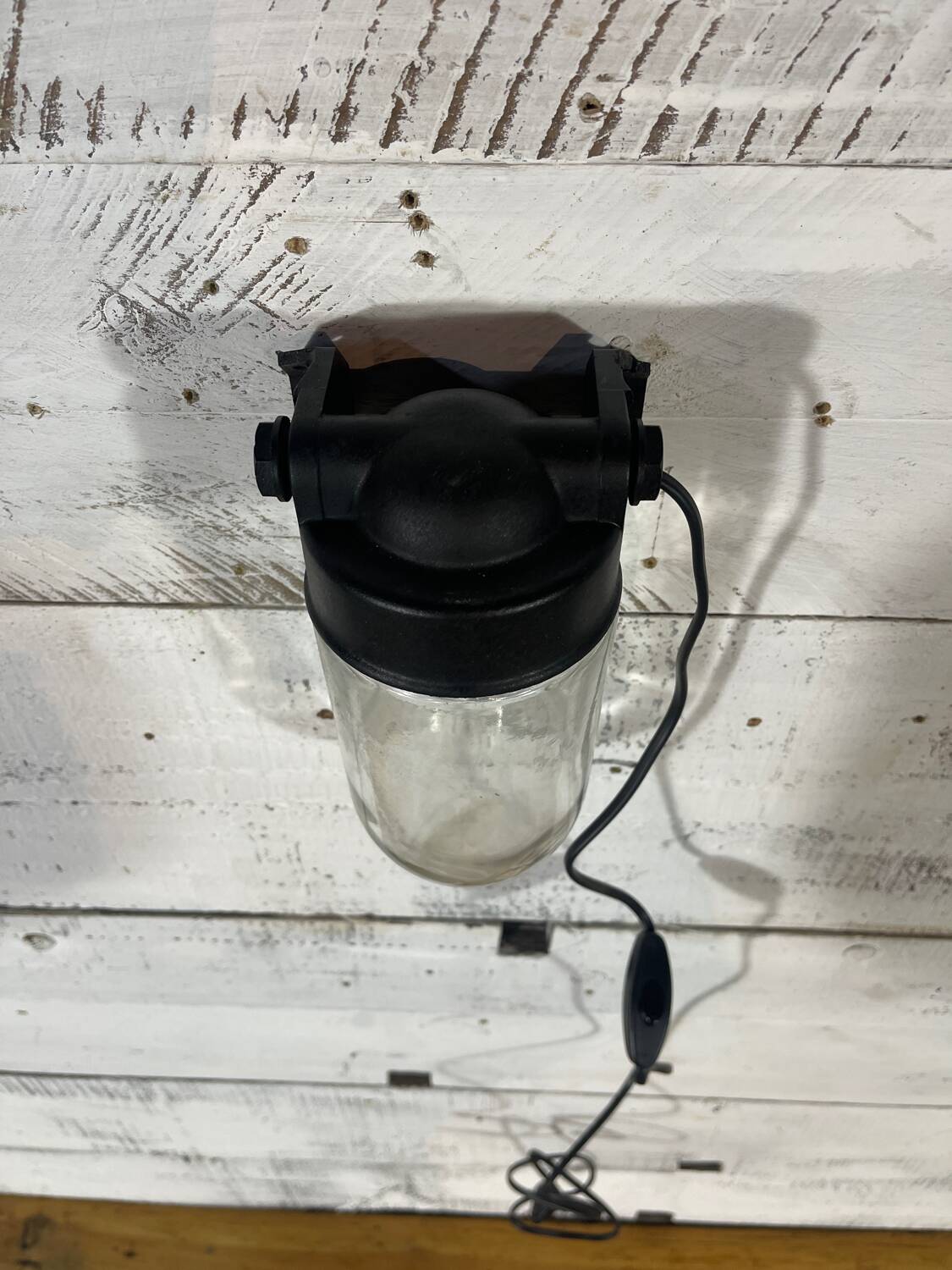 Glass and Bakelite wall light