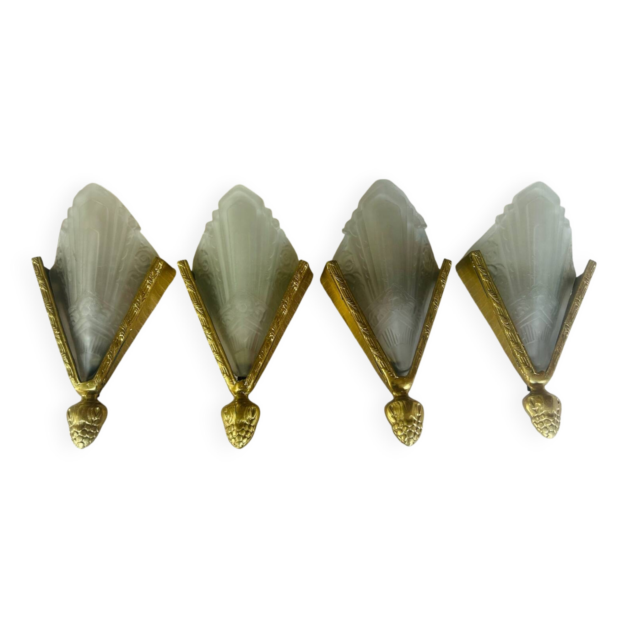 4 Art Deco wall lights