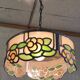 Tiffany-style glass and lead suspension - mid 20th century.