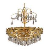 Lustre en laiton, design danois, années 1970, production : Danemark