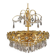 Lustre en laiton, design danois, années 1970, production : Danemark