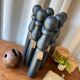 Jeu de 6 quilles vintage en bois avec boule
