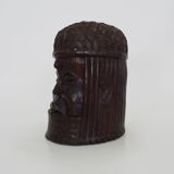 Tembé Art Noir Statue - Brown from Guyana in wood sculpture face Guyana 50s