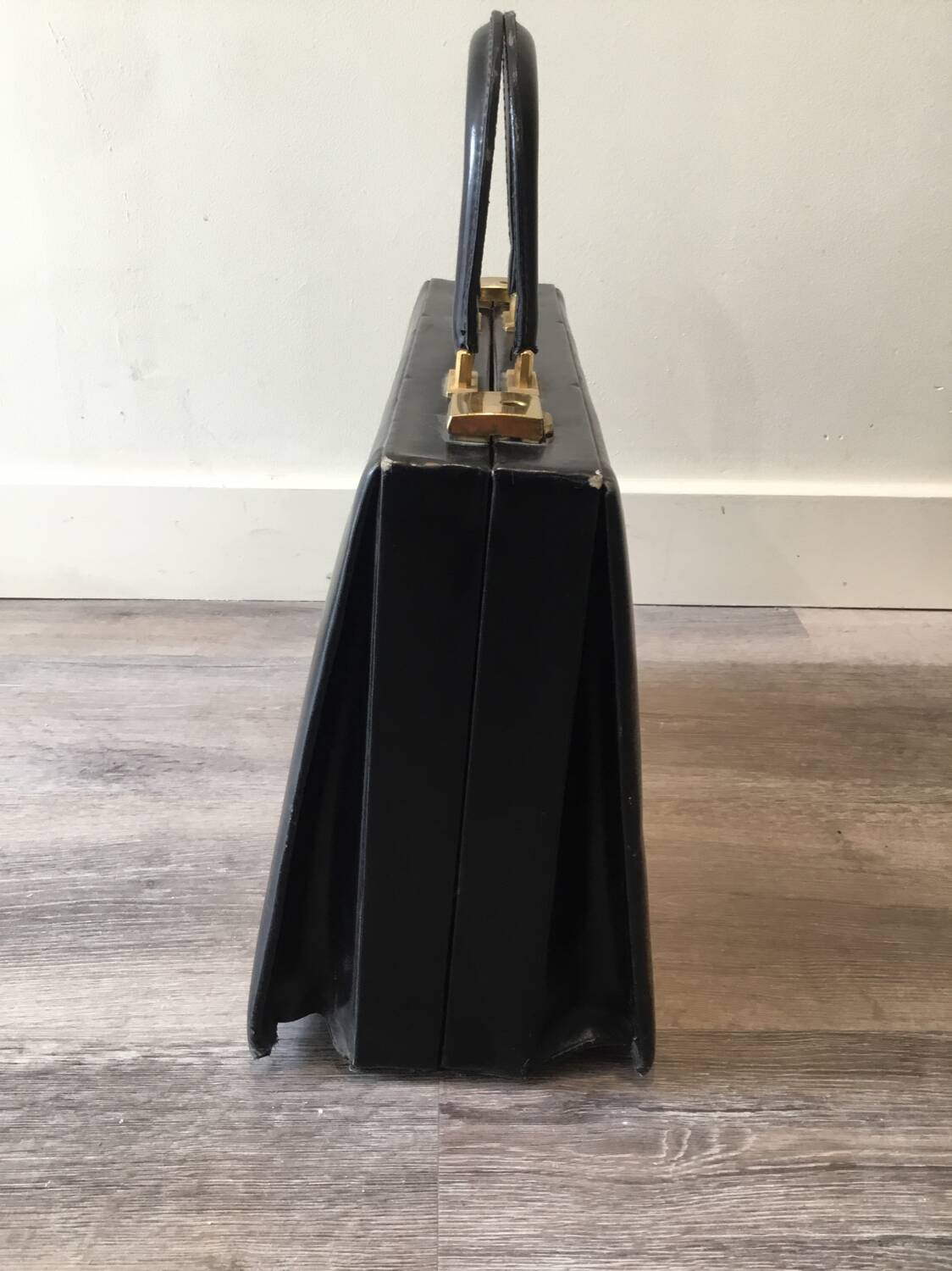 Leather suitcase