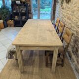 Old farmhouse table in elm